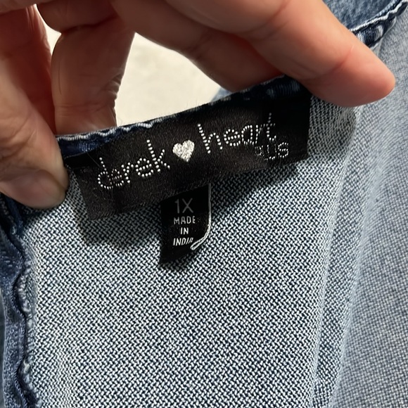 Derek Heart Denim Mini Dress Blue Size 1X - Picture 10 of 13